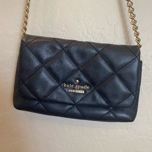 Kate Spade Small Black Crossbody quilted leather